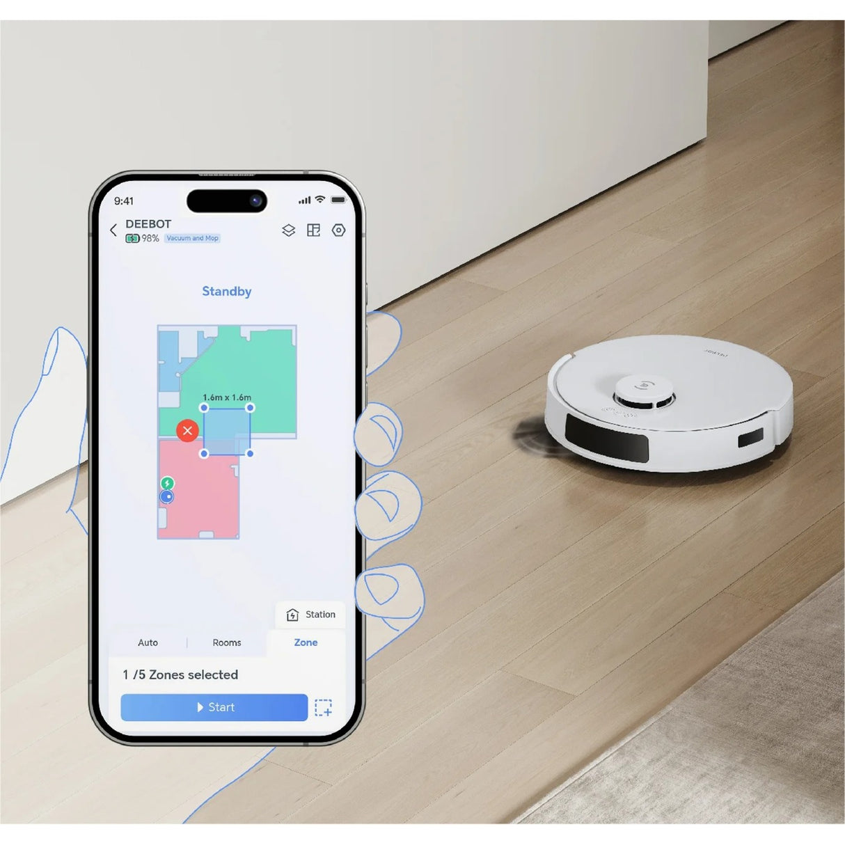 Ecovacs deebot n20 pro plus robotstofzuiger (wit)