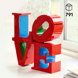 Lego art love woonaccessoire decoratie bouwpakket voor volwassenen, valentijnscadeau - 31214