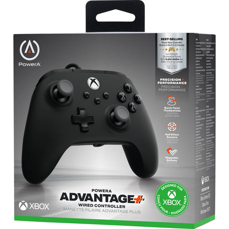 Powera advantage plus bedrade controller voor xbox series x|s (zwart, xbox series x|s, xbox one, pc)