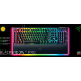 Razer blackwidow v4 pro rgb mechanisch gaming toetsenbord (zwart, us lay-out (qwerty), yellow, 100%)
