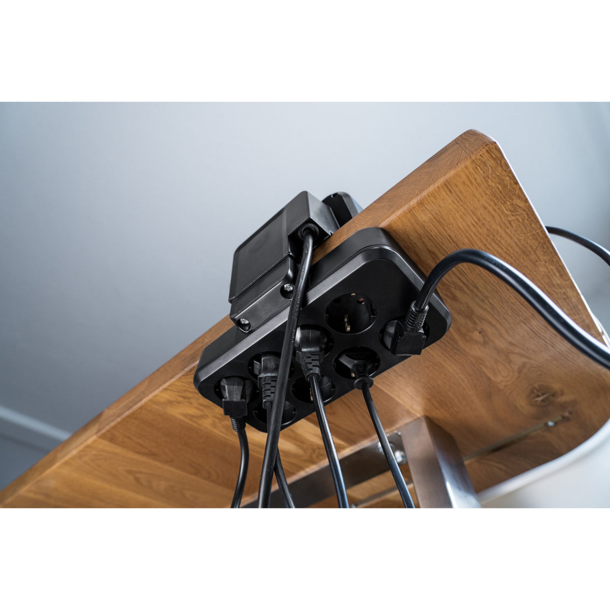 Brennenstuhl ®estilo duplex stekkerdoos met schakelaar en usb-c (stekkerblok met usb c power delivery voor snel opladen, 1x usb c en 1x usb a, 10x contactdozen, 2m kabel)