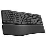 Trust keyra ergonomisch draadloos toetsenbord (zwart, us lay-out (qwerty), 100%, 2.4 ghz usb | bluetooth)