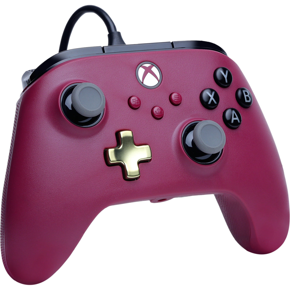 Powera advantage plus bedrade controller voor xbox series x|s - robijn (donkerrood, xbox series x|s, xbox one, pc)