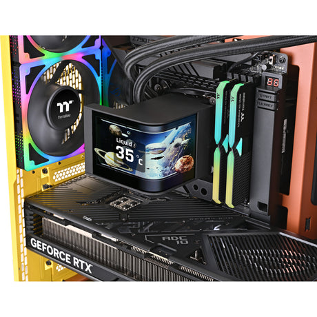 Thermaltake magcurve 360 ultra argb sync aio liquid cooler waterkoeling (zwart)