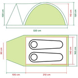 Coleman darwin 2+ tent (groen grijs)