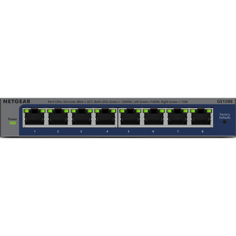 Netgear 8-poorts gigabit plus-switch (gs108e-400eus) (grijs, managed)