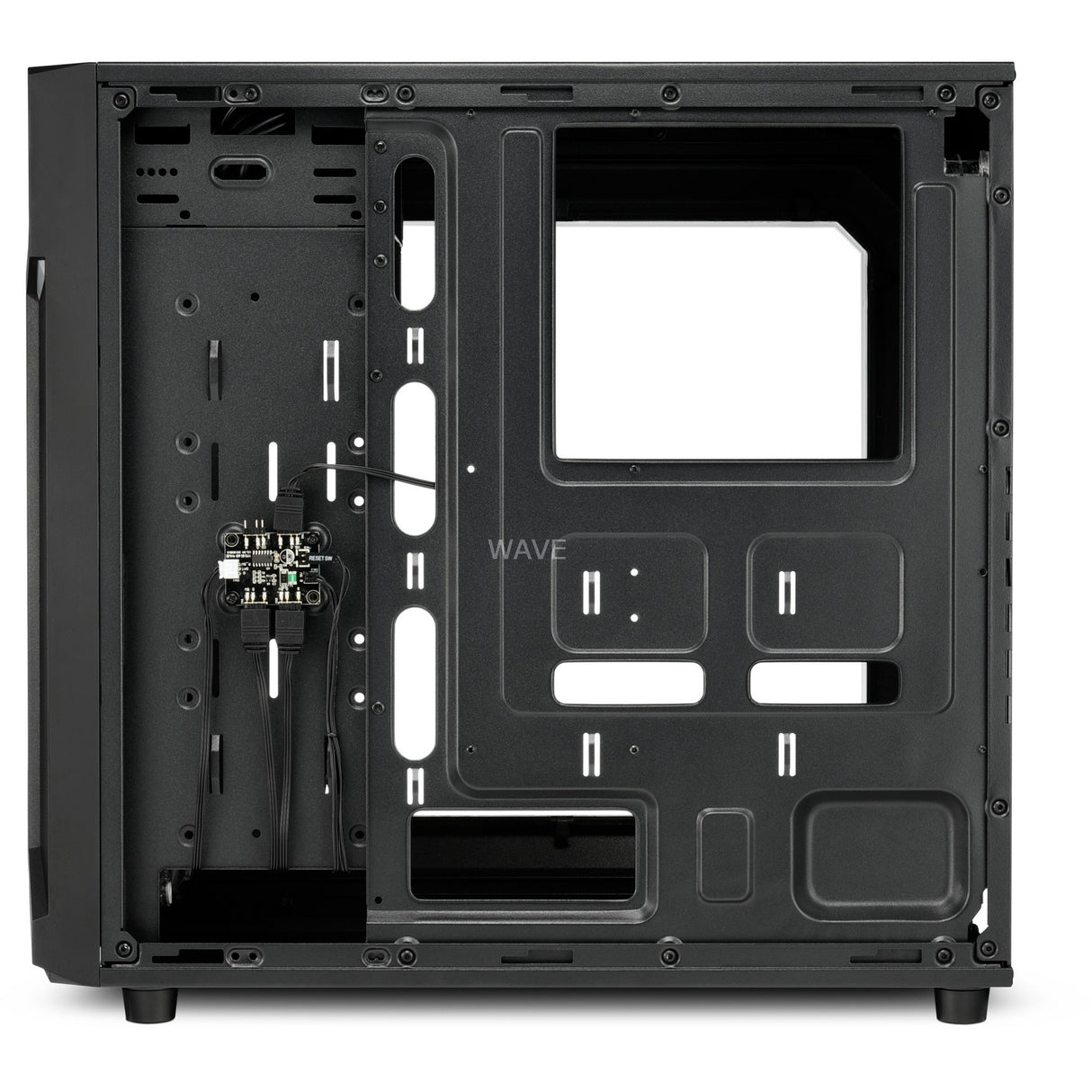 Sharkoon vg6-w rgb midi tower behuizing (zwart | 4x usb-a | rgb | window)