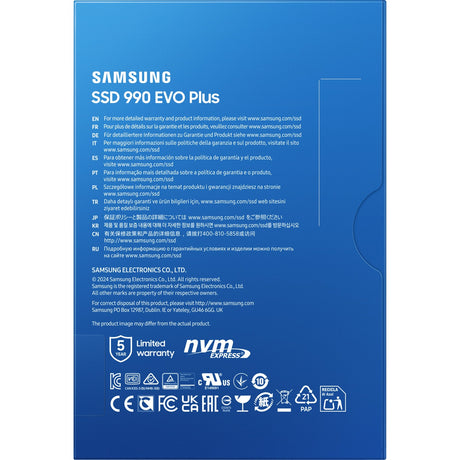 Samsung 990 evo plus 4 tb ssd (mz-v9s4t0bw, pcie 4.0 x4 5.0 x2, nvme 2.0, m.2 2280)