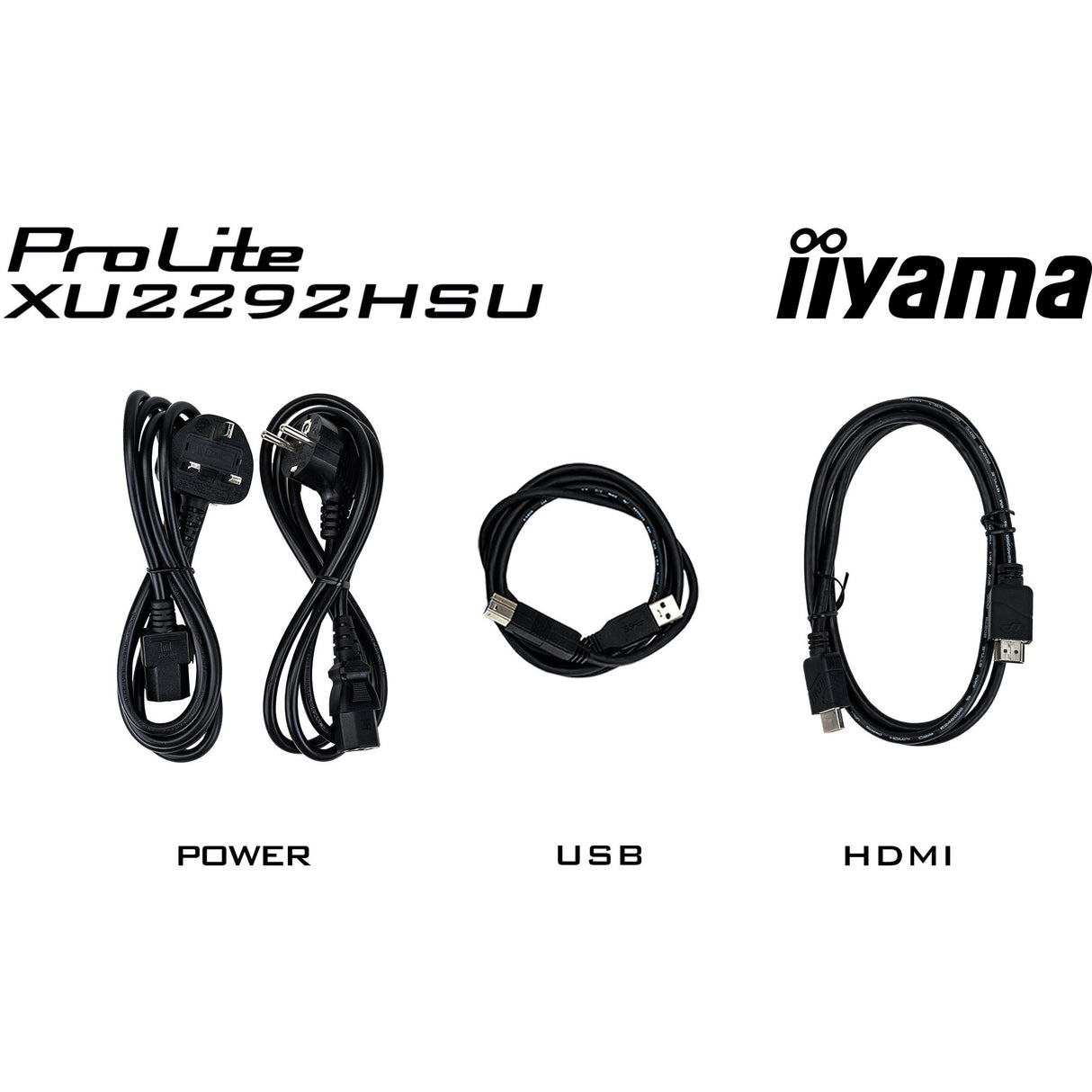 Iiyama prolite xu2292hsu-b6 21.5 monitor (zwart, hdmi, displayport, 4x usb-a)
