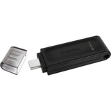 Kingston datatraveler 70 64 gb usb-stick (zwart, dt70 64gb, usb-c 3.2 gen 1)
