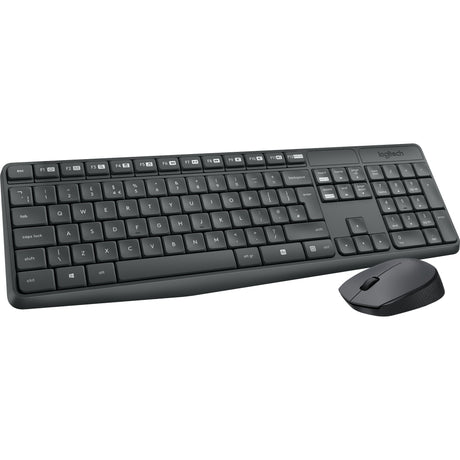 Logitech mk235 draadloze desktopset (zwart, us-international lay-out (qwerty))