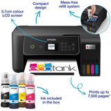 Epson ecotank et-2871 a4 multifunctionele wi-fi-printer met inkttank all-in-one inkjetprinter (zwart, scannen, kopiëren, wi-fi, inclusief tot 3 jaar inkt)