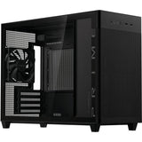 Asus prime ap201 mini tower behuizing (zwart | 2x usb-a | 1x usb-c | tempered glass)