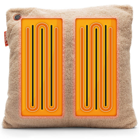 Cozy una woolly 45 x 45 cm draadloos warmtekussen (lichtbruin, powerbank 5000 mah)