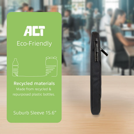 Act connectivity suburb laptop sleeve 15,6 (zwart)