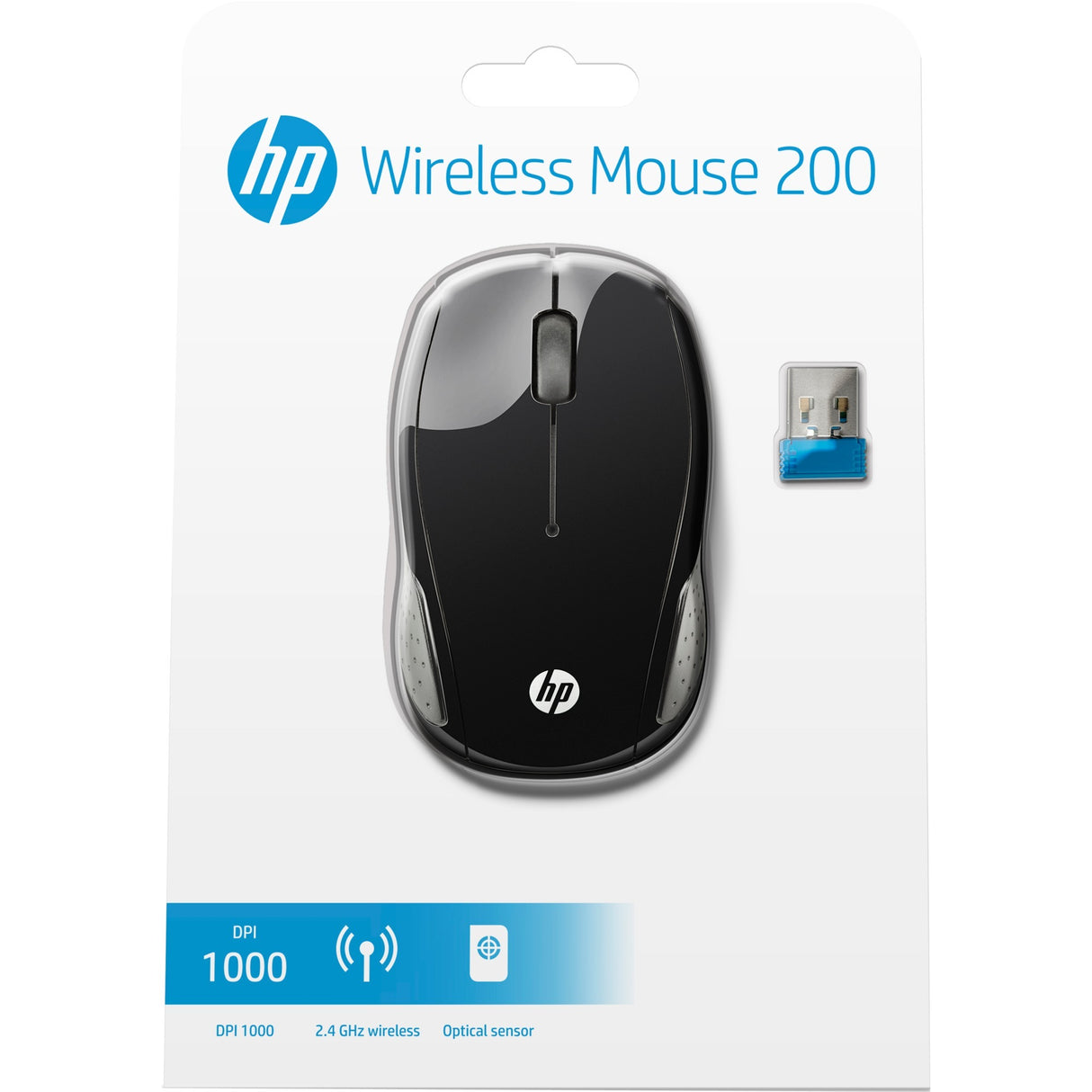 Hp draadloze muis 200 (zwart, 1000 dpi)