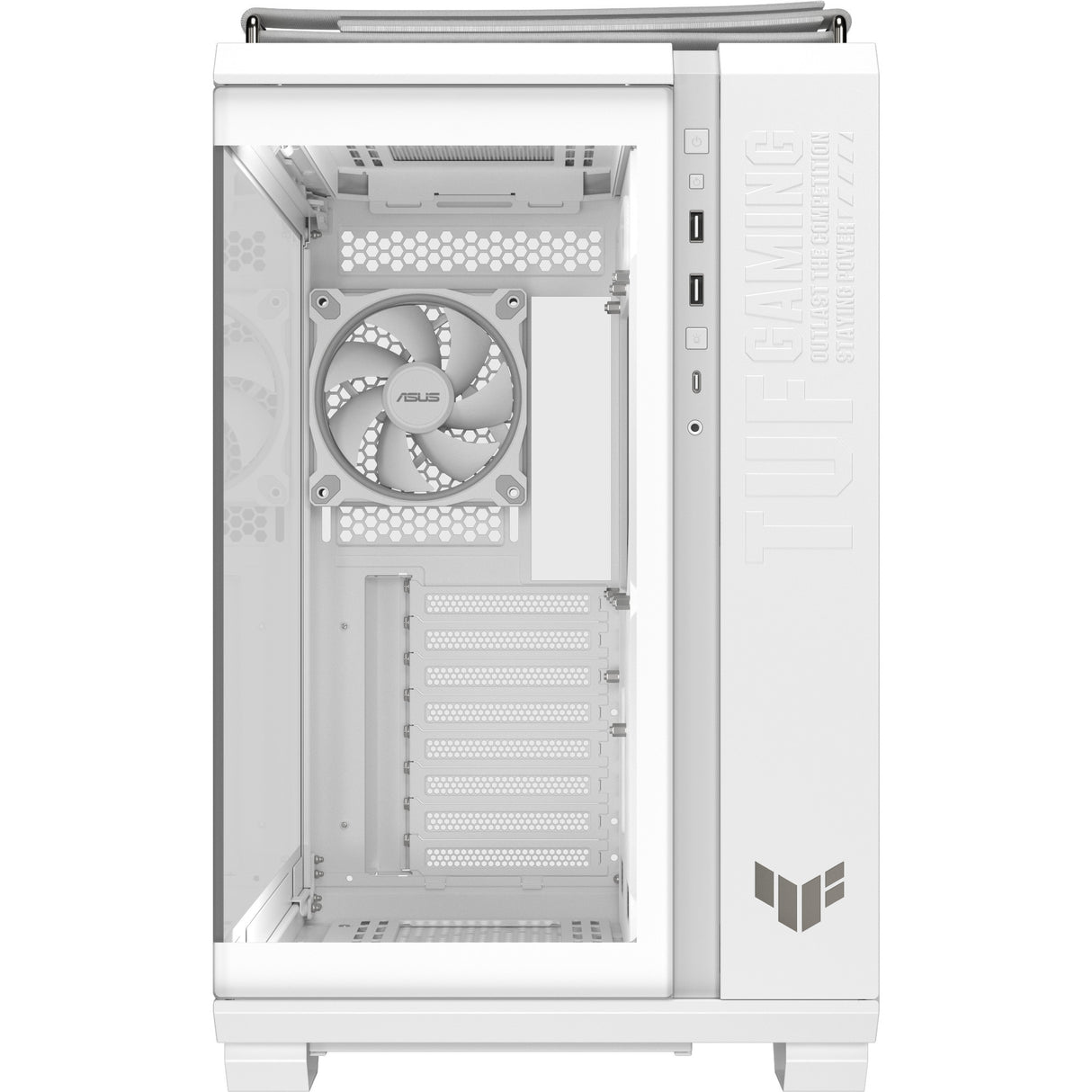 Asus tuf gaming gt502 horizon argb midi tower behuizing (wit | 3x usb-a | 1x usb-c | tempered glass)
