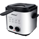 Steba df95f - minifriteuse fondue frituurpan (roestvrij staal zwart, 1,25 liter)