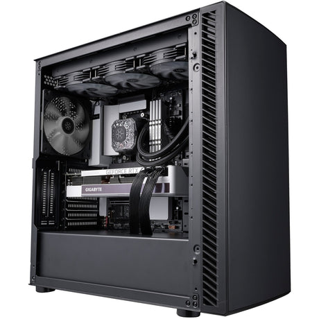 Silverstone seta q1 midi tower behuizing (zwart | 2x usb-a | 1x usb-c)