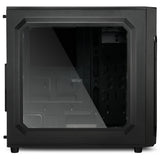 Sharkoon vg6-w rgb midi tower behuizing (zwart | 4x usb-a | rgb | window)