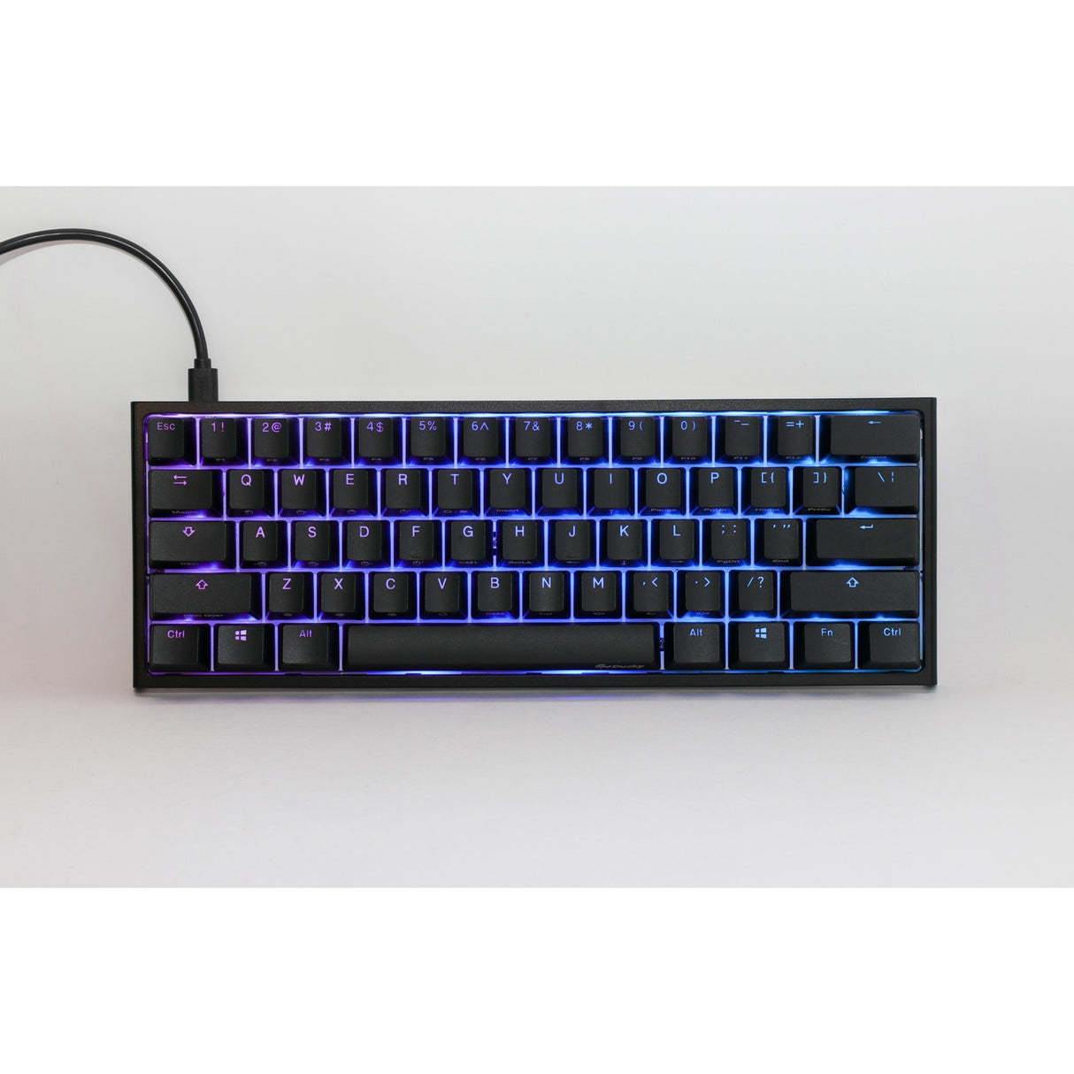 Ducky one 2 pro mini classic rgb mechanisch gaming toetsenbord (zwart, us lay-out (qwerty), cherry mx silent red, 60%, rgb led, double-shot pbt, quack mechanics)