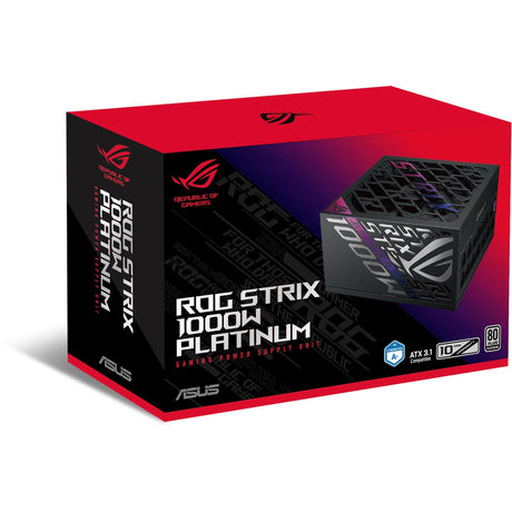 Asus rog strix platinum modulaire 1000 watt voeding (zwart, 1x 12v-2x6, 4x pcie)