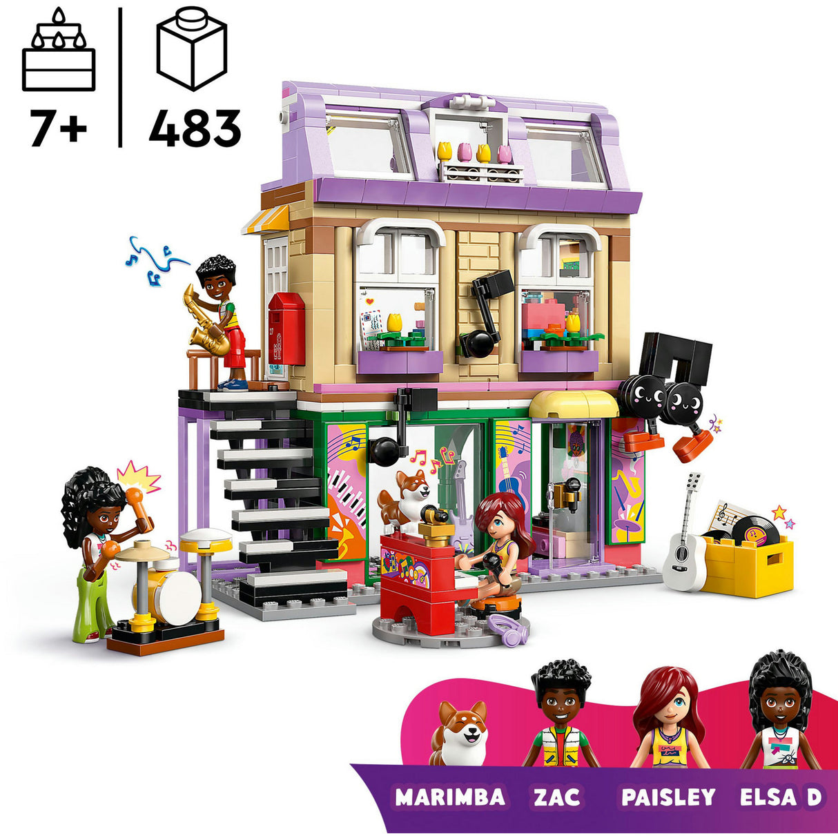 Lego friends muziekwinkel en appartement bouwpakket voor kinderen - 42653
