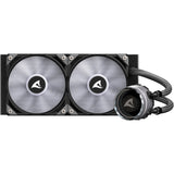 Sharkoon s80 rgb waterkoeling (zwart, 4-pins pwm fan-connector)