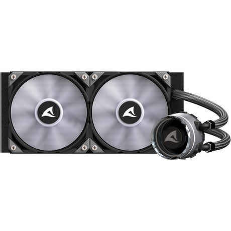 Sharkoon s80 rgb waterkoeling (zwart, 4-pins pwm fan-connector)