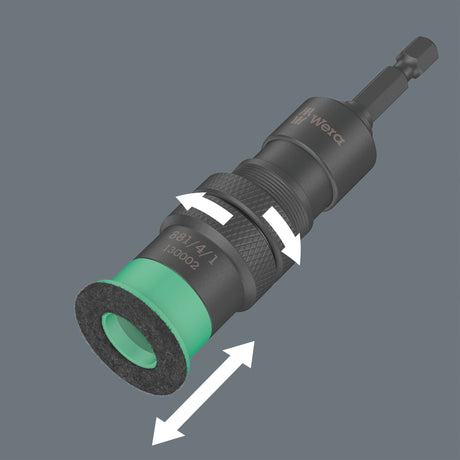 Wera 881 4 1 sb afstandshouder met variabele schroefdiepte instelling, 1 4 x 95 mm bit (zwart groen)