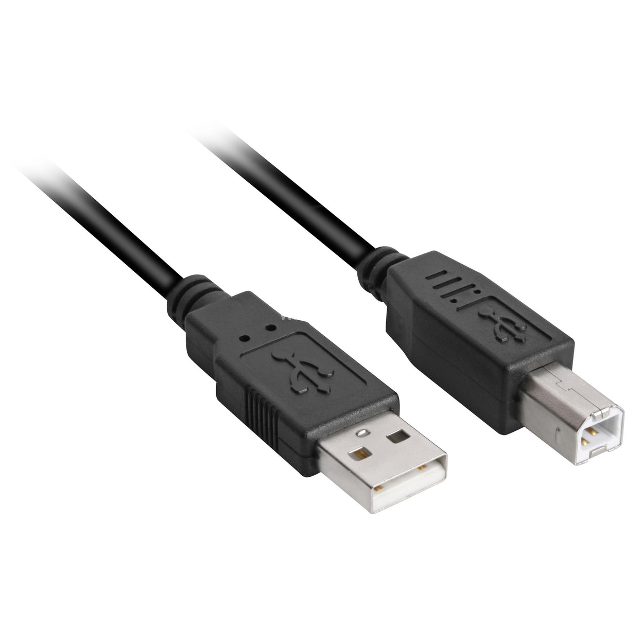 Sharkoon usb-a 2.0 > usb-b kabel (zwart, 1 meter)