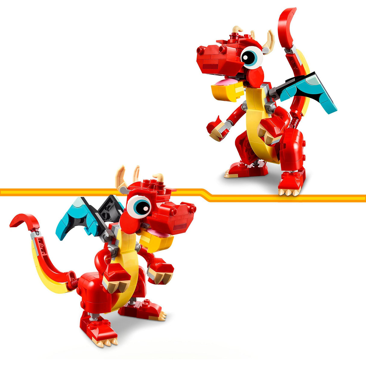 Lego creator 3-in-1 - rode draak constructiespeelgoed (31145)