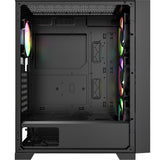 Montech air 1000 premium midi tower behuizing (zwart | 3x usb-a | tempered glass)