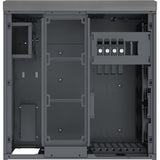 Silverstone crown 04 htpc behuizing (donkergrijs | 4x usb-a | 1x usb-c)