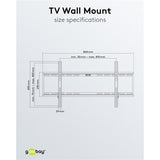 Goobay tv wall mount fixed 43 - 100 inch (109 - 254 cm), max. 70 kg wandmontage (zwart)