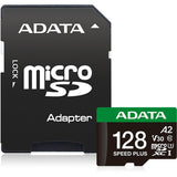 Adata speed plus microsdxc 128 gb geheugenkaart (uhs-i u3, class 10, v30, a2)