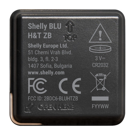 Shelly blu h t zb sensor (zwart, bluetooth 5, zigbee)