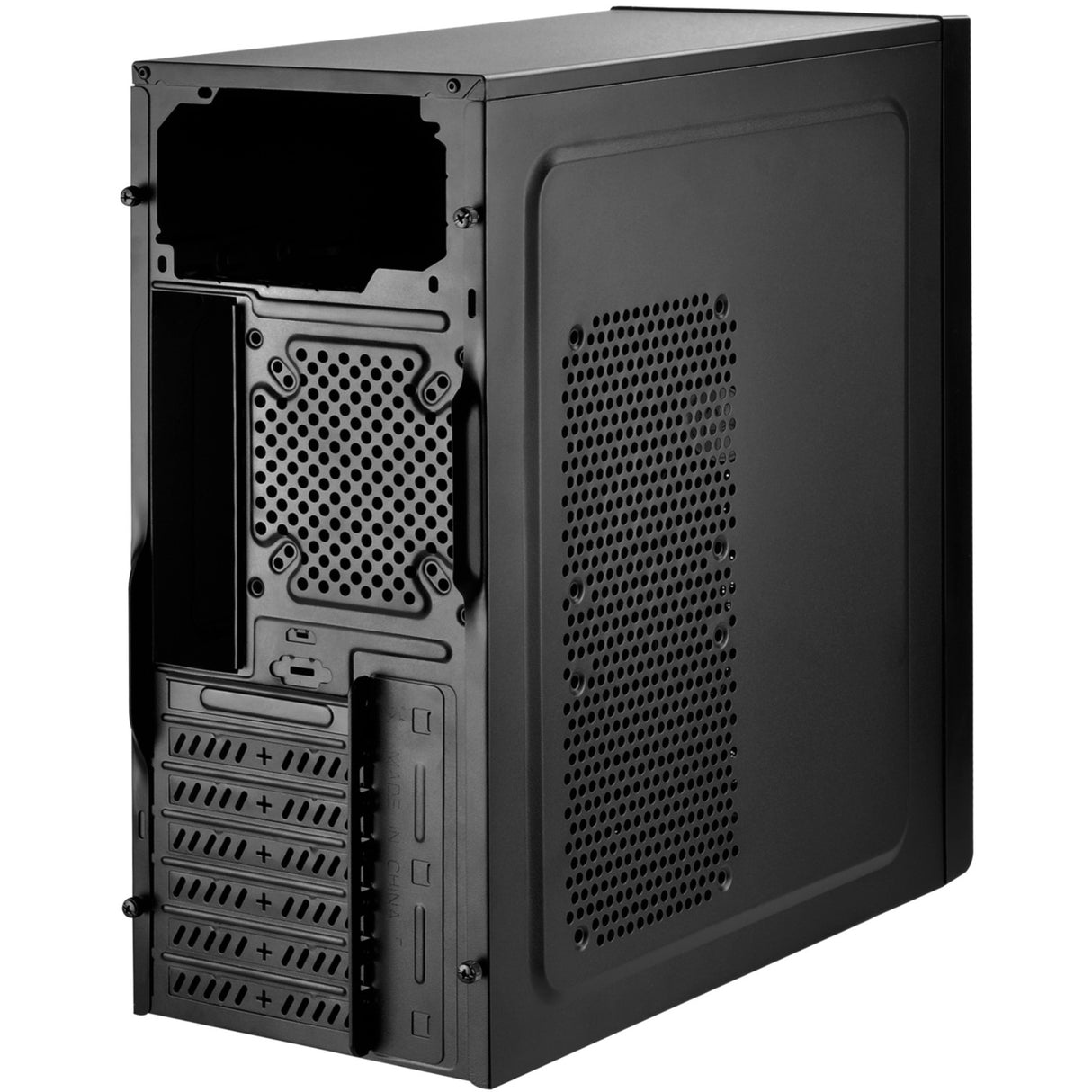 Silverstone sst-ps13b midi tower behuizing (zwart | 2x usb-a)