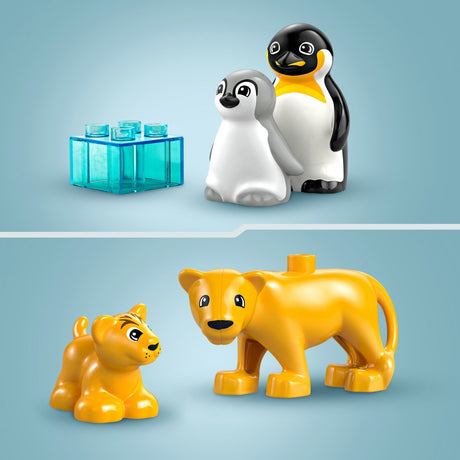 Lego duplo town 10442 families van wilde dieren: pinguïns en leeuwen