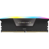 Corsair vengeance rgb 16 gb ddr5-5200 (2x 8 gb) werkgeheugen (zwart, cmh16gx5m2b5200c40, udimm, xmp 3.0)