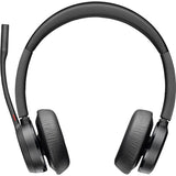 Hp poly voyager 4320-m - teams certified on-ear headset (incl. bt700 dongle + oplaadstatief)