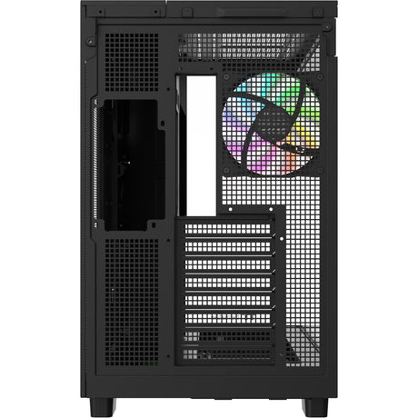 Thermaltake view 380 xl ws argb midi tower behuizing (zwart houtkleur | 2x usb-a | 1x usb-c | rgb | tempered glass)