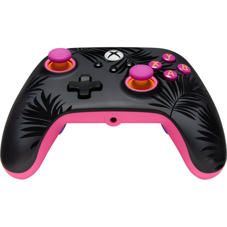 Powera advantage plus bedrade controller voor xbox series x|s - palmbomen in maanlicht (roze, xbox series x|s, xbox one, pc)