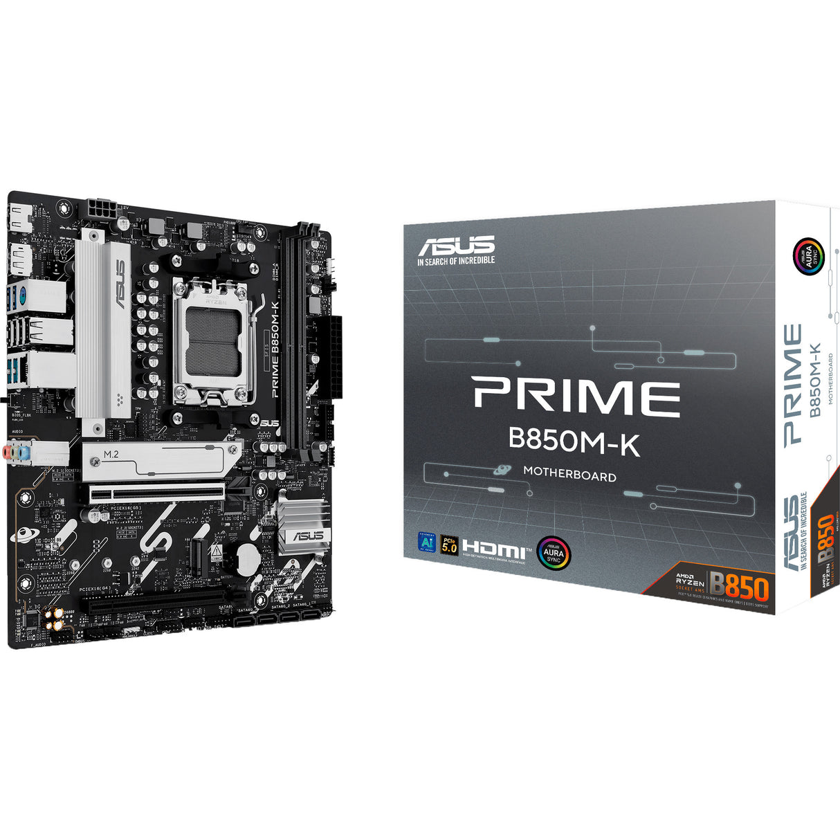 Asus prime b850m-k socket am5 moederbord (2.5gb-lan, sound, µatx)