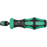 Wera 838 ra-r l bithandhouder met ratelfunctie, 1 4 schroevendraaier (zwart groen)