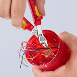 Knipex electronic super knips® vde 78 06 125 elektronica-tang (rood geel)