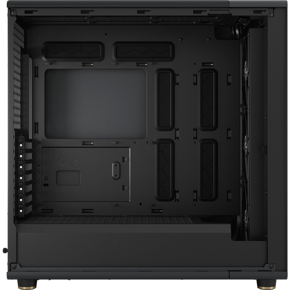 Fractal design north xl midi tower behuizing (zwart houtkleur | 2x usb-a | 1x usb-c | tempered glass)