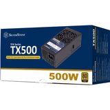 Silverstone sst-tx500-g 500 watt voeding (zwart, 2x pcie)