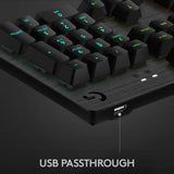 Logitech g512 carbon lightsync rgb mechanical gaming keyboard (zwart, us-international lay-out (qwerty), gx brown, 100%, rgb leds)