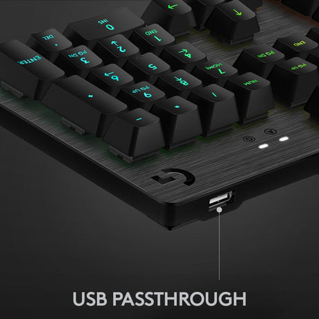 Logitech g512 carbon lightsync rgb mechanical gaming keyboard (zwart, us-international lay-out (qwerty), gx brown, 100%, rgb leds)